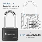 Puroma Heavy-Duty Keyed Padlock - 2 Pack