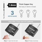 Puroma Heavy-Duty Keyed Padlock - 2 Pack