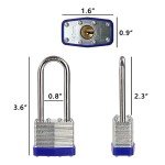 Twins Keyed-Alike Padlocks with Long Shackles