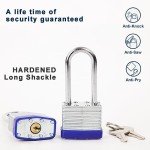 Twins Keyed-Alike Padlocks with Long Shackles