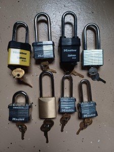 8 Pack Keyed Locks with Matching Keys