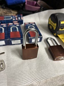 6 Red Keyed Alike Unpickable Locks