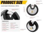 DAYGOS Heavy Duty Waterproof Disc Padlock