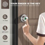 Fingerprint Smart Door Lock in Satin Nickel