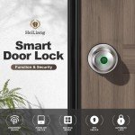 Fingerprint Smart Door Lock in Satin Nickel