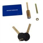 Mul-T-Lock Junior Satin Chrome Keyed Cylinder
