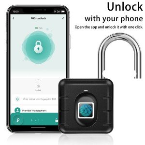 Keyless Waterproof Bluetooth Fingerprint Padlock