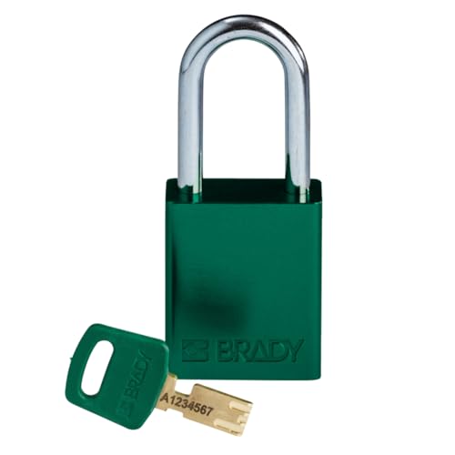 Green Aluminum Lockout Padlock - Unpickable 1.5" Shackle