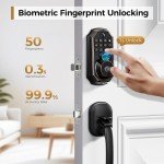 Fingerprint Door Lock with WiFi Doorbell and Knobs