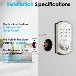 Bluetooth Keyless Entry Smart Deadbolt Lock
