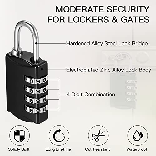 Waterproof Small Combo Locks for Travel, School, Gym