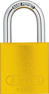 ABUS 72/40 KD Aluminum Security Padlock - Yellow