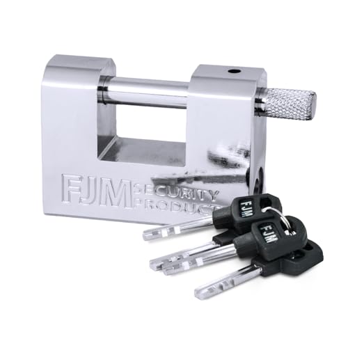 Triple Chrome Plated D-Shaped Security Padlock - 2-⅜ Inch