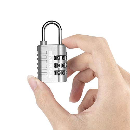 GIVERARE 3-Digit Combination Lock (8 Pack) - Silver
