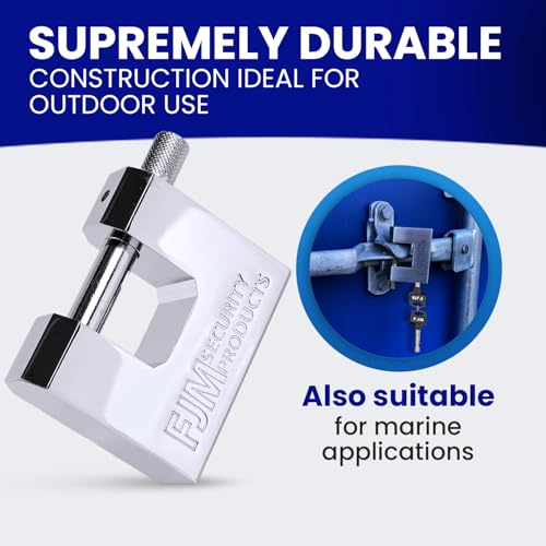 Triple Chrome Plated D-Shaped Security Padlock - 2-⅜ Inch