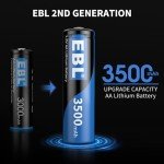 8-Pack EBL 3500mAh AA Lithium Batteries 1.5V