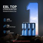 8-Pack EBL 3500mAh AA Lithium Batteries 1.5V