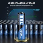 8-Pack EBL 3500mAh AA Lithium Batteries 1.5V