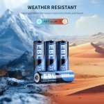 8-Pack EBL 3500mAh AA Lithium Batteries 1.5V
