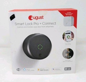 August Smart Lock Pro with Wi-Fi Bridge - Dark Gray