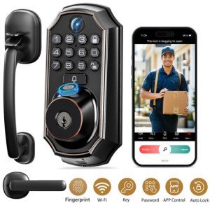 Keyless Smart Door Lock with Fingerprint & Video