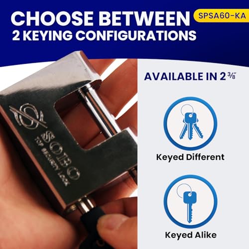 Triple Chrome Plated D-Shaped Security Padlock - 2-⅜ Inch