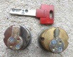 2 Mul-T-Lock Mortise Cylinders with Matching Key