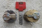 2 Mul-T-Lock Mortise Cylinders with Matching Key