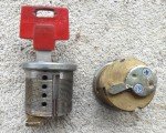 2 Mul-T-Lock Mortise Cylinders with Matching Key