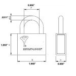 Mul-t-Lock Format MT5 #08 C Padlock - 5/40.6 cm