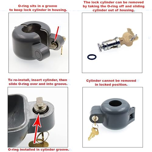 Unpickable Gray Doorknob Lock-Out Device