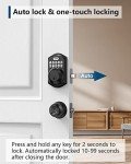 TEEHO TE001 Keyless Smart Deadbolt Lock - Matte Black