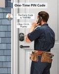 TEEHO TE001 Keyless Smart Deadbolt Lock - Matte Black