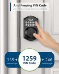 TEEHO TE001 Keyless Smart Deadbolt Lock - Matte Black