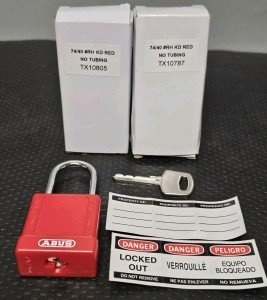 ABUS 74/40 Lockout Tagout Padlock - Red