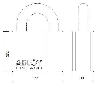 ABLOY PL 350/50 T PROTEC2 Steel Padlock