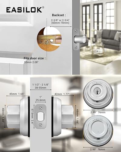 Unpickable Deadbolt Lock: EASILOK E4 Twist-to-Lock