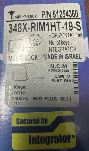 Mul-T-Lock Integrator 348 Rim Cylinder Lock