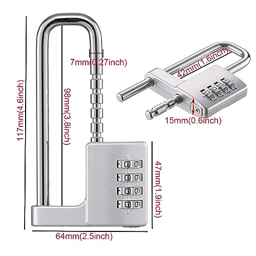 Unpickable U-Shaped Lock for Lockers and Fences