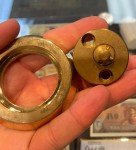 Mul-T-Lock Bright Brass Standard Lock with Key