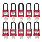 ABUS 10-Pack Safety Padlock Set - Keyed Different