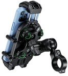 Unpickable Motorcycle Phone Holder with Lock & Dampener