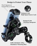 Unpickable Motorcycle Phone Holder with Lock & Dampener