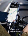 Unpickable Motorcycle Phone Holder with Lock & Dampener
