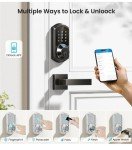 Veise Fingerprint Smart Lock with 2 Handles - Black