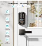 Veise Fingerprint Smart Lock with 2 Handles - Black