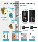 Veise Fingerprint Smart Lock with 2 Handles - Black