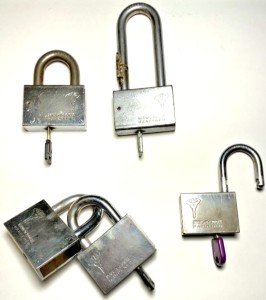 MUL-T-LOCK Vintage Padlocks - Set of 5 Keys