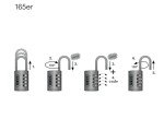 ABUS 165 Combination Lock with Adjustable 3-Digit Code