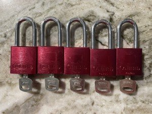 ABUS 72/40 Red Aluminum Lockout Padlock